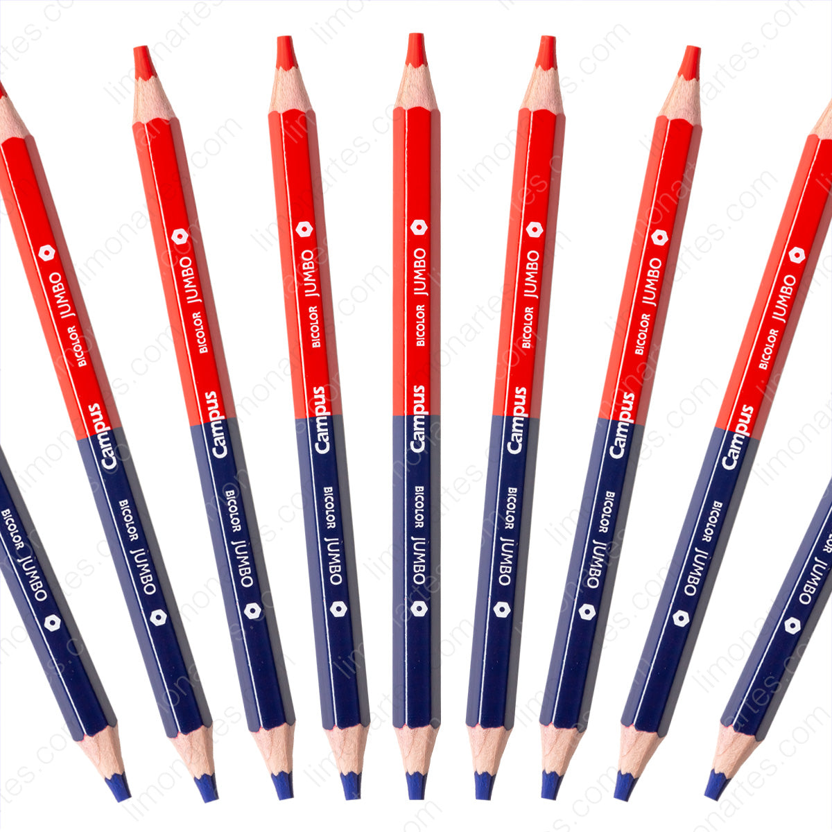 Campus Bicolor jumbo/Crayon hexagonal/bleu et rouge/Mine 5 mm