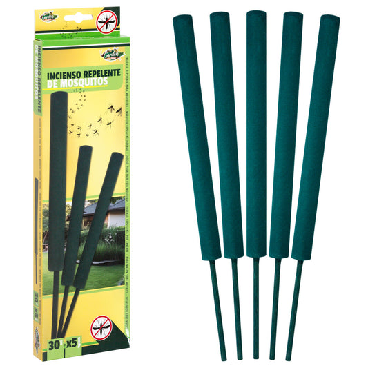 Incienso repelente de mosquitos 30 cm x 5 Palillos / Para Exterior o Interior, Jardín y Camping