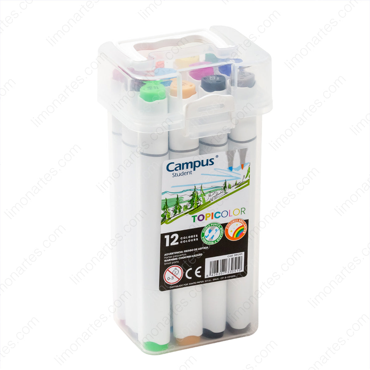 Campus Topicolor/Fine and thick double tip markers 1-6 mm/Colors 12,24,36 available