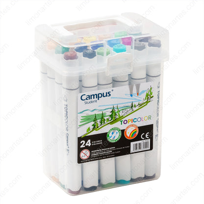 Campus Topicolor/Fine and thick double tip markers 1-6 mm/Colors 12,24,36 available