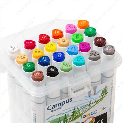 Campus Topicolor/Fine and thick double tip markers 1-6 mm/Colors 12,24,36 available