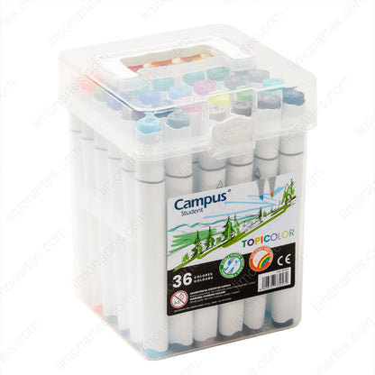 Campus Topicolor/Fine and thick double tip markers 1-6 mm/Colors 12,24,36 available