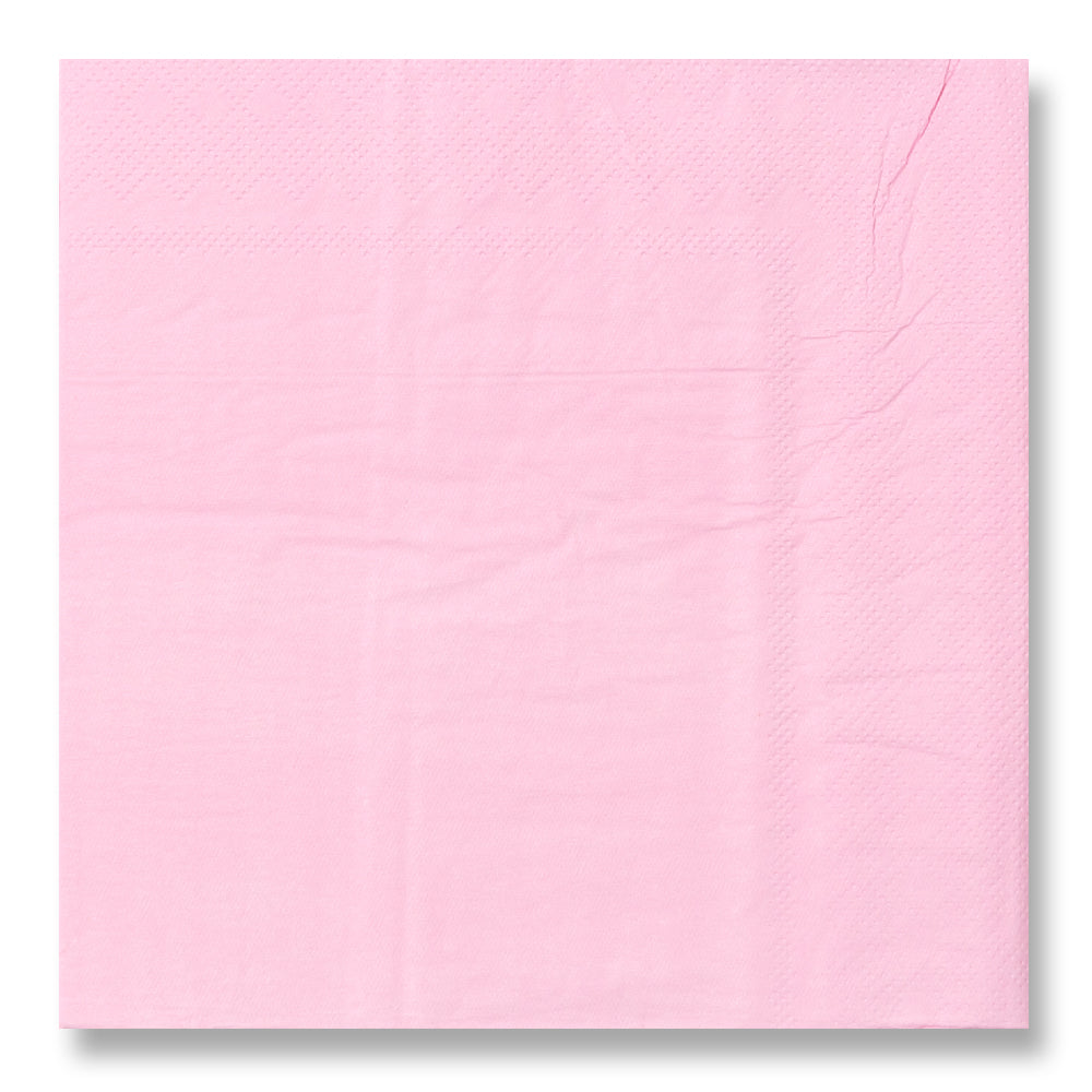 Lot de 12 serviettes de table rose clair