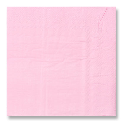 Lot de 12 serviettes de table rose clair