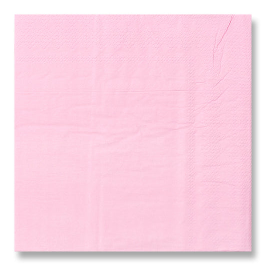 Lot de 12 serviettes de table rose clair