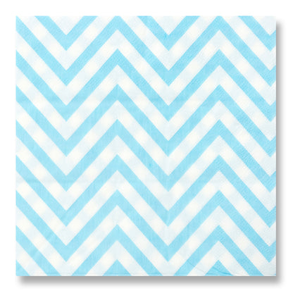 Set of 12 light blue party napkins/ 3 designs available