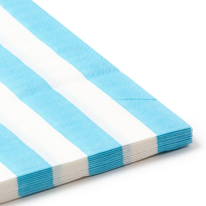 Set of 12 light blue party napkins/ 3 designs available