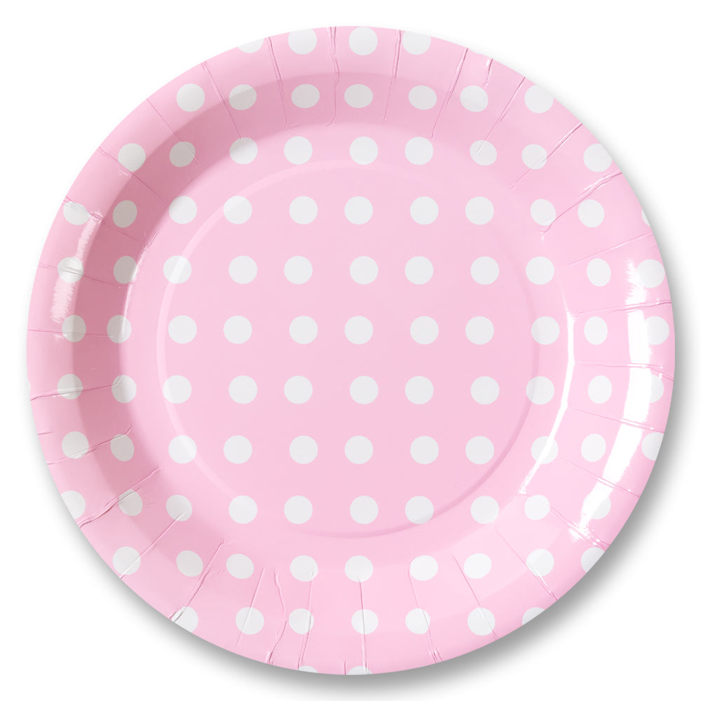 Set of 4 pink party plates 23 cm/ 3 Designs available