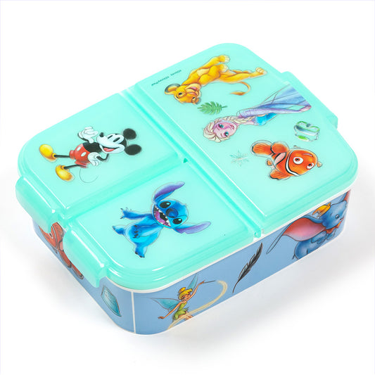 Stor Disney Multiple Sandwich Box/ 300 ml with 3 Compartments/ BPA Free/ Children's Lunch Box/School/Nursery