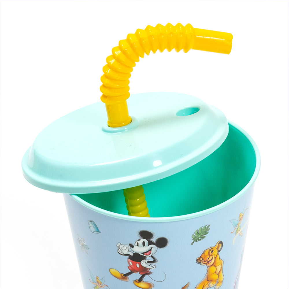 Vaso infantil reutilizable con tapa y pajita de 430 ml Serie Disney Stor - LIMÓN ARTES