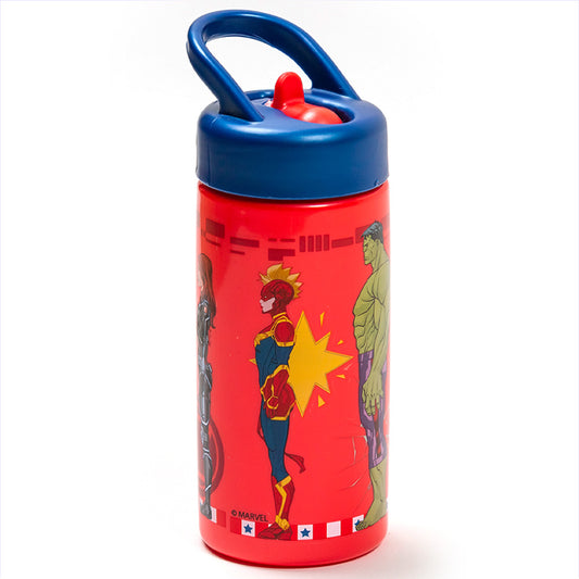 Bouteille d'eau PP Playground 410 ml Avengers Invincible Force / Bouteille d'eau de sport avec paille et poignée intégrée