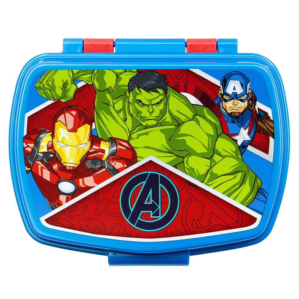 Stor Boîte à Sandwich Rectangulaire Avengers Heraldic Army / Sans BPA / Boîte à Lunch Enfant / École / Crèche