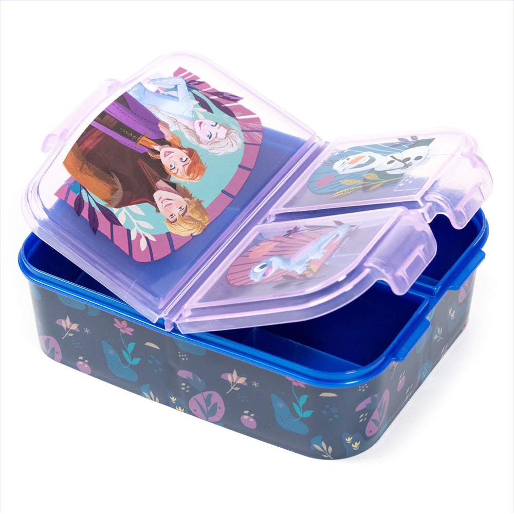 Stor Frozen Trust The Journey Multiple Sandwich Box/ 300 ml with 3 Compartments/ BPA Free/ Children's Lunch Box/School/Nursery