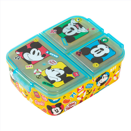 Stor Mickey Mouse multiple sandwich box/ 300 ml with 3 compartments/ BPA free/ Children's lunch box/School/Nursery