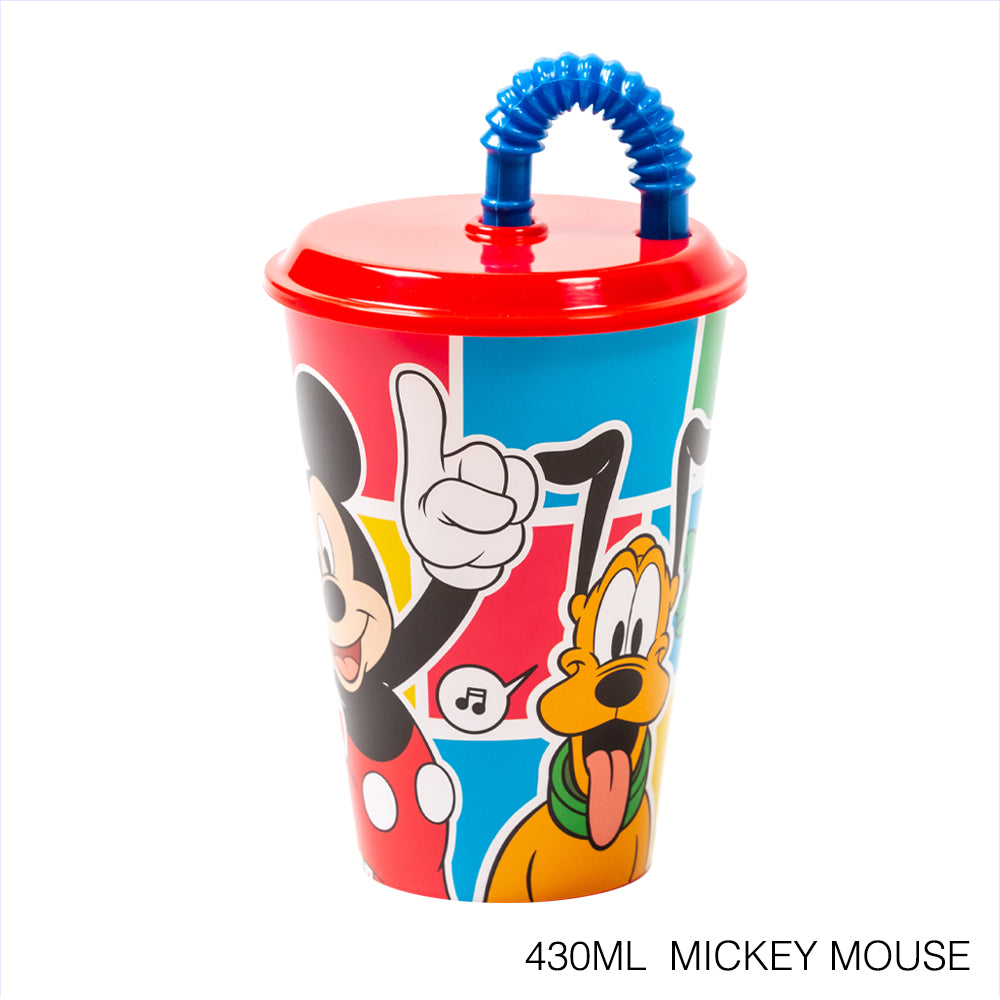 Vaso infantil reutilizable con tapa y pajita de 430 ml Serie Disney Stor - LIMÓN ARTES