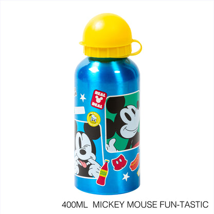 Disney Botella de agua 400 ml de aluminio con boquilla retráctil/ Escuela/Guardería/Varios patrones disponibles - LIMÓN ARTES