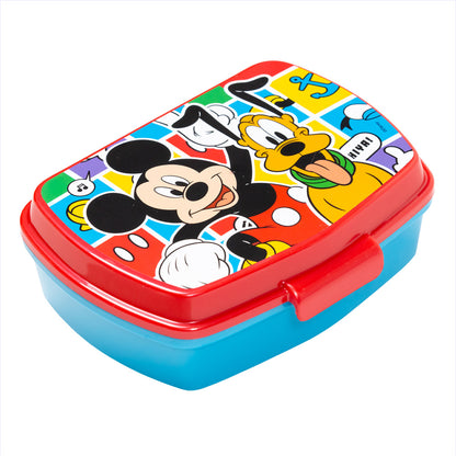 Boîte à sandwich rectangulaire Stor Mickey Mouse/ Sans BPA/ Boîte à lunch enfant/École/Garderie