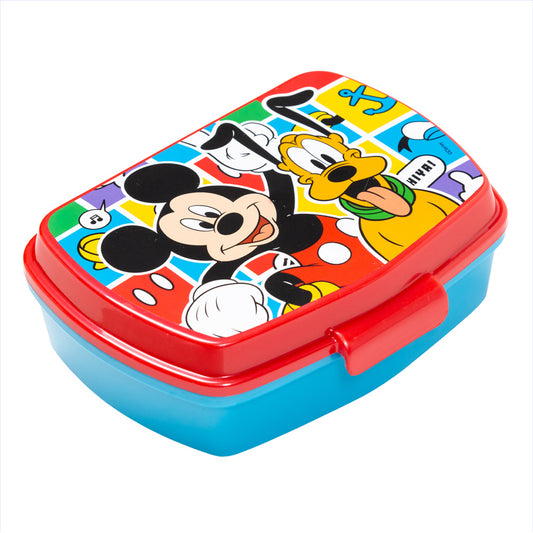 Stor Sandwichera rectangular Mickey Mouse/ Libre de BPA/ Fiambrera niños/Escuela/Guardería