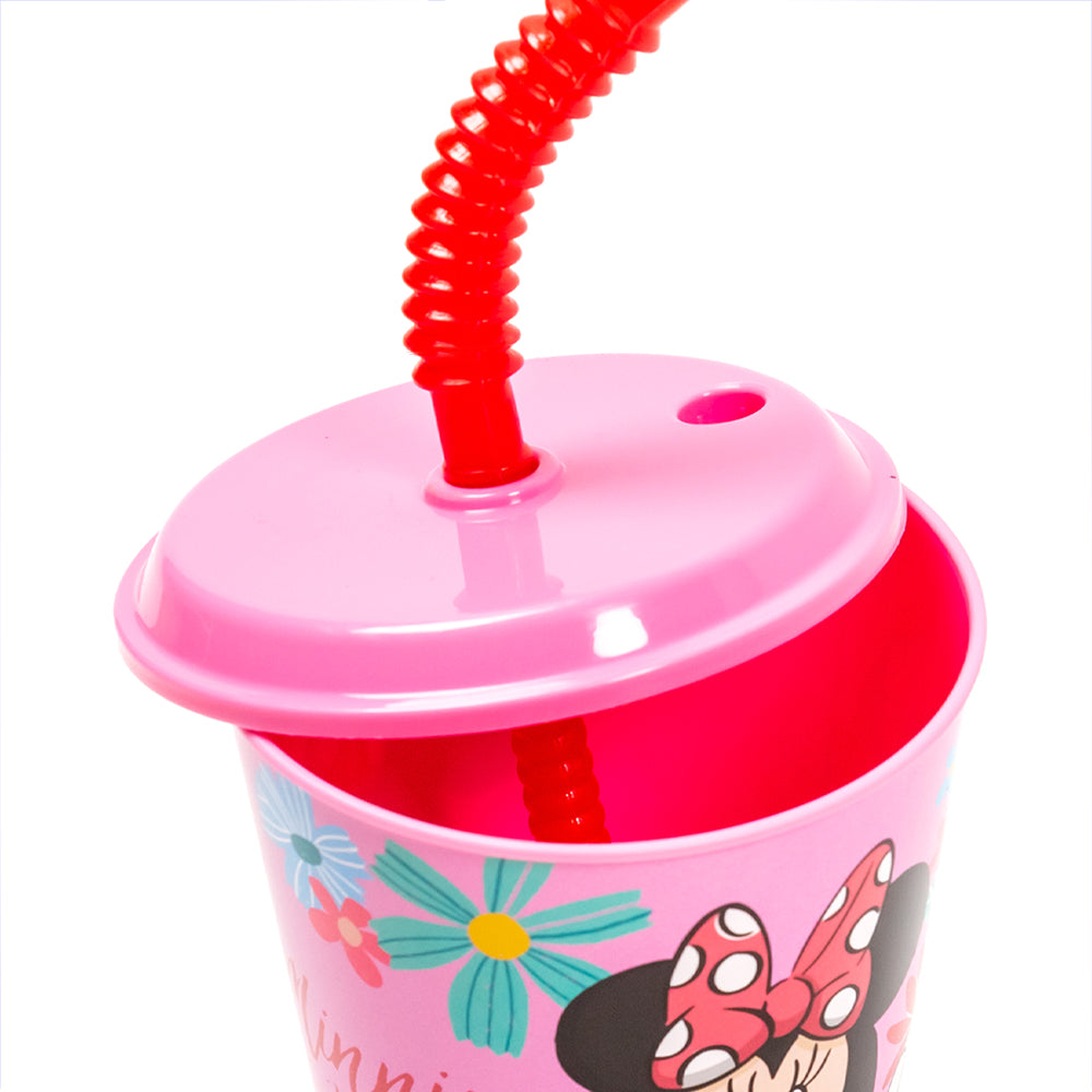 Vaso infantil reutilizable con tapa y pajita de 430 ml Serie Disney Stor - LIMÓN ARTES