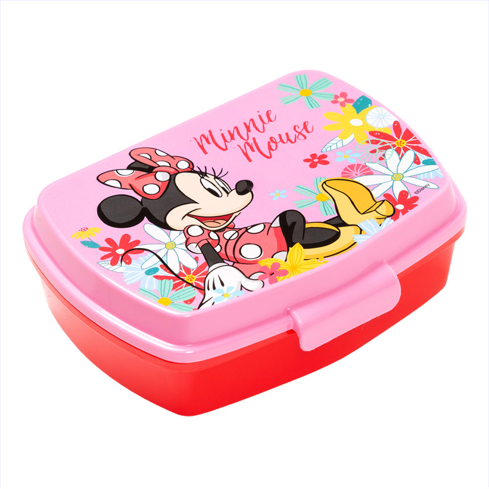 Stor Rectangular Minnie Mouse Sandwich Box/ BPA Free/ Children's Lunch Box/School/Nursery