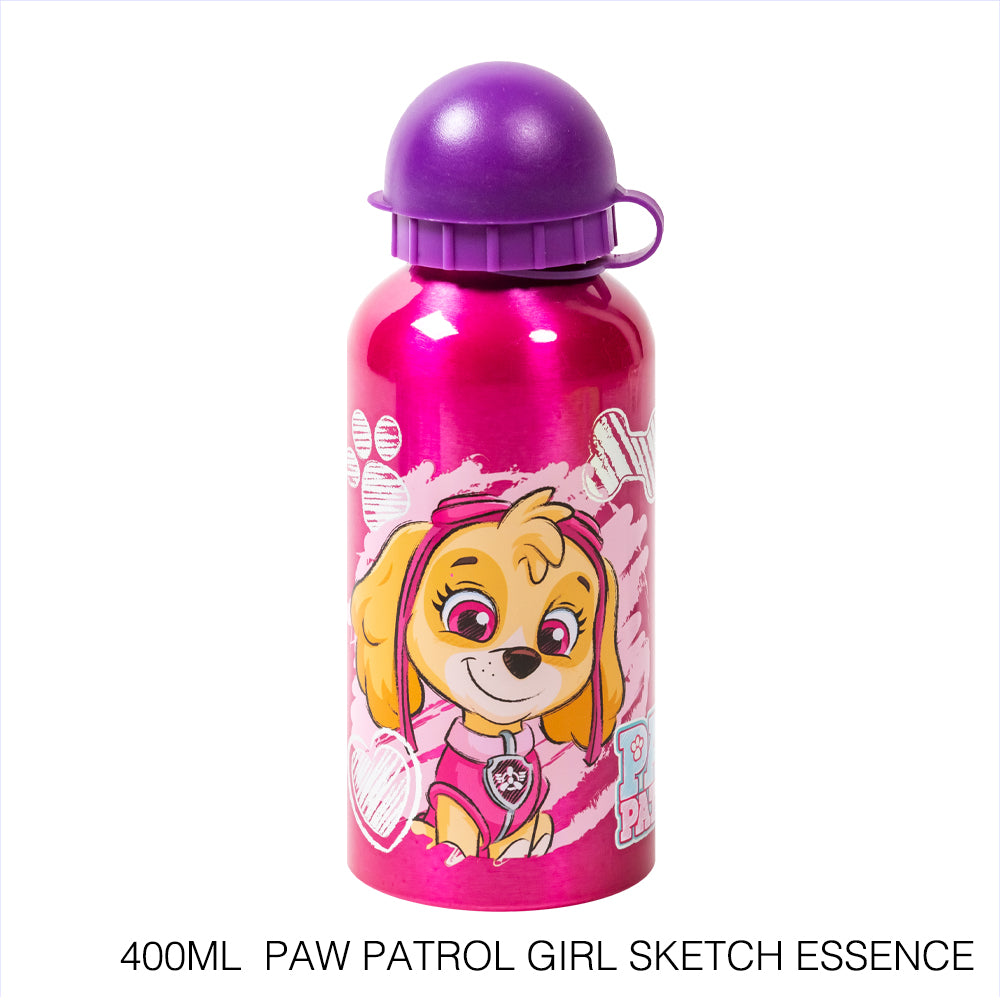 Disney Botella de agua 400 ml de aluminio con boquilla retráctil/ Escuela/Guardería/Varios patrones disponibles - LIMÓN ARTES