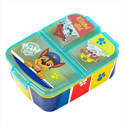 Stor Sandwichera múltiple Paw Patrol Pup Power/ 300 ml con 3 Compartimentos/ Libre de BPA/ Fiambrera niños/Escuela/Guardería