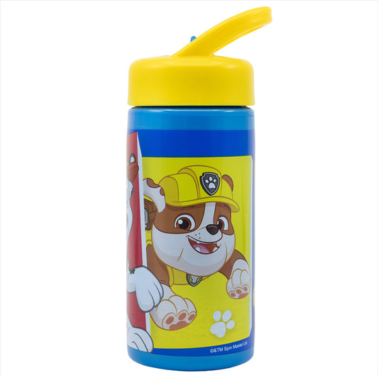 Bouteille d'eau PP Playground 410 ml Paw Patrol Pup Power / Bouteille d'eau de sport avec paille et poignée intégrée