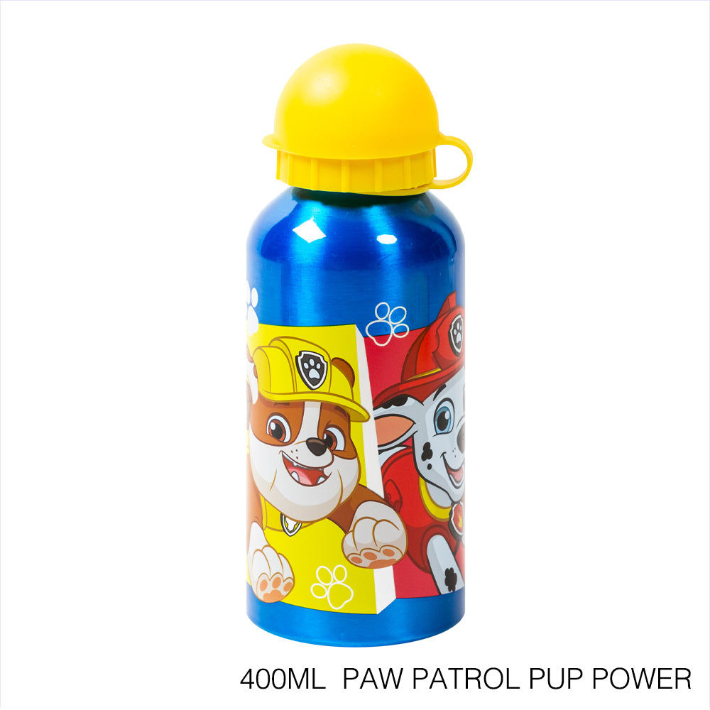 Disney Botella de agua 400 ml de aluminio con boquilla retráctil/ Escuela/Guardería/Varios patrones disponibles - LIMÓN ARTES