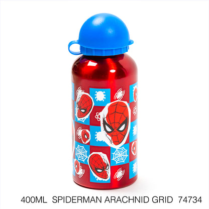 Disney Botella de agua 400 ml de aluminio con boquilla retráctil/ Escuela/Guardería/Varios patrones disponibles - LIMÓN ARTES