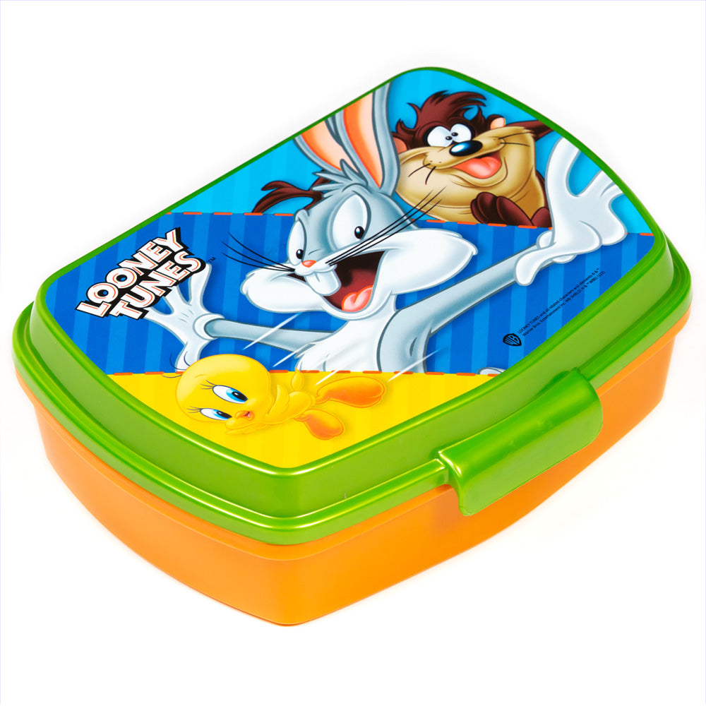 Stor Sandwichera Rectangular Looney tunes heroes / Libre de BPA/ Fiambrera niños/Escuela/Guardería