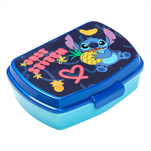 Stor Sandwichera rectangular Stitch Palms/ Libre de BPA/ Fiambrera niños/Escuela/Guardería