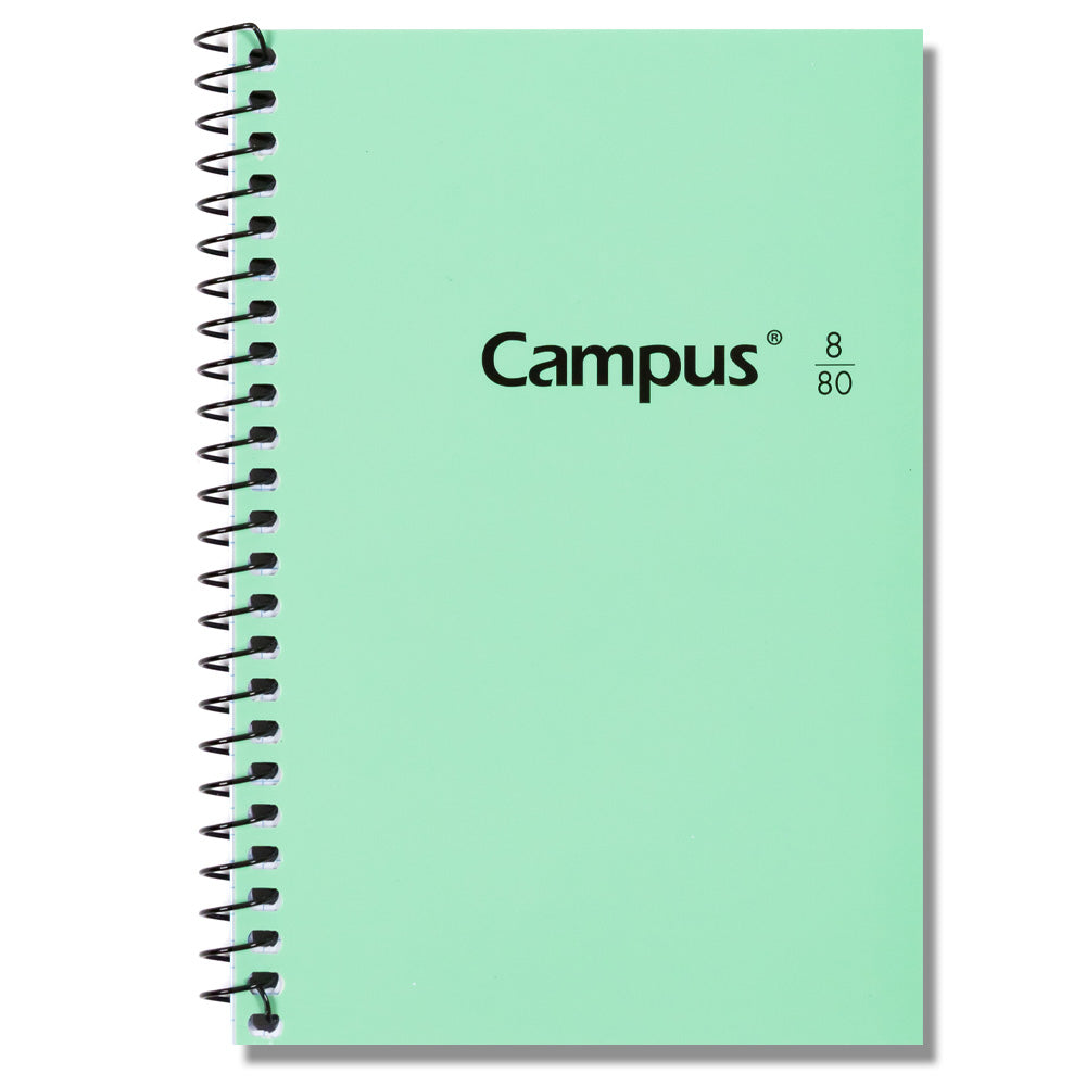 Cahier à Spirale Couverture Rigide 8° Campus / 105x155mm 80 feuilles 60g Grille 4mm