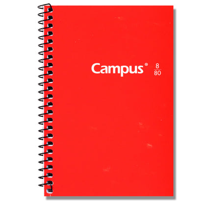 Hardcover Spiral Notebook 8° Campus / 105x155mm 80 sheets 60g 4mm grid