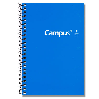 Cahier à Spirale Couverture Rigide 8° Campus / 105x155mm 80 feuilles 60g Grille 4mm