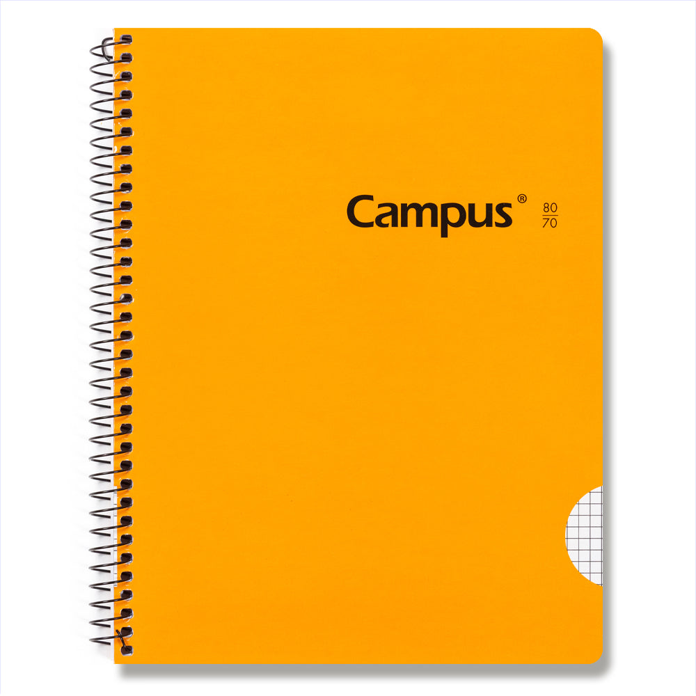 Campus-Bloc Spiral A5+/Hardcover 80 sheets 70g/Grid 4 mm