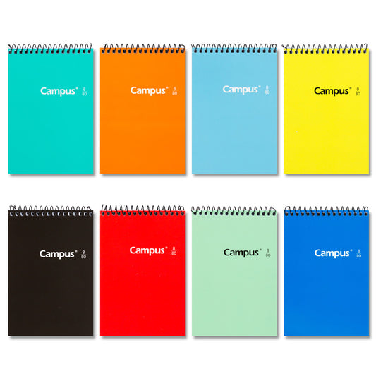 Spiral Notebook Hardcover 8° Campus / 155x105mm 80 sheets 60g 4mm grid