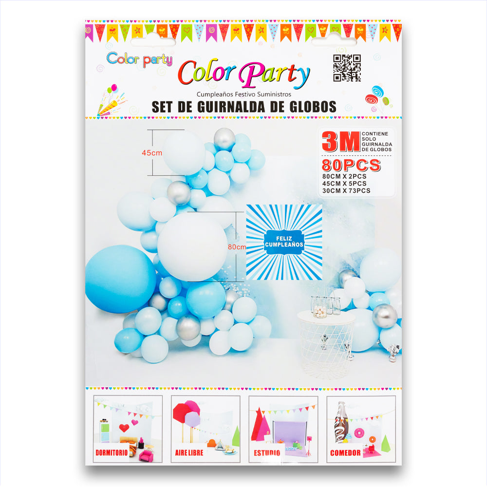 Set de guirnalda de globos 80 pcs/Color party