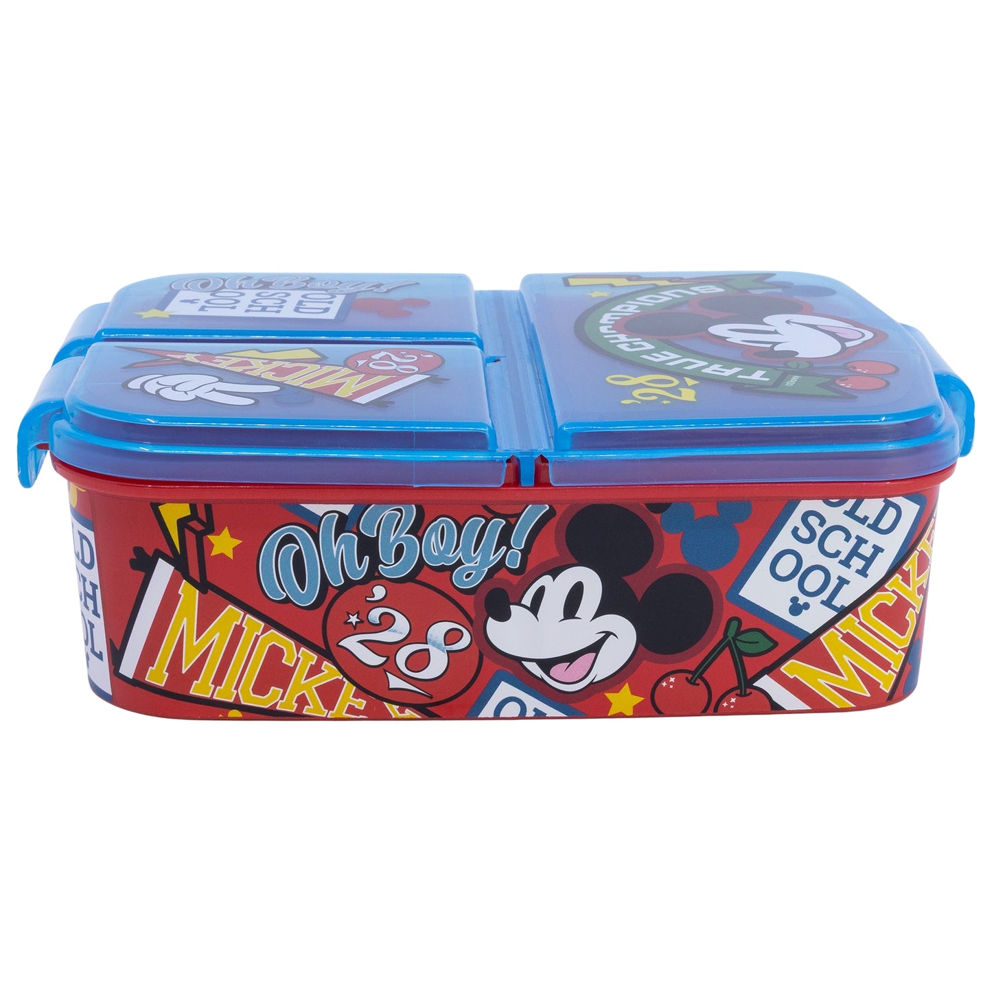 Stor Sandwichera Múltiple Mickey True Champions / 300 ml con 3 Compartimentos/ Libre de BPA/ Fiambrera niños/Escuela/Guardería