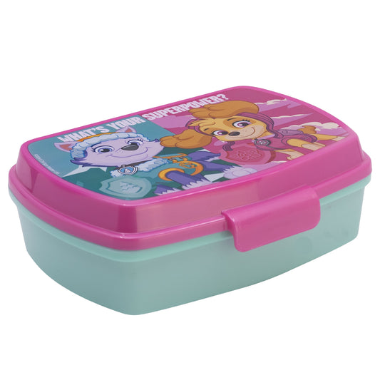 Machine à sandwich rectangulaire Paw Patrol Girl Superpowers / Sans BPA / Boîte à lunch pour enfants / École / Garderie