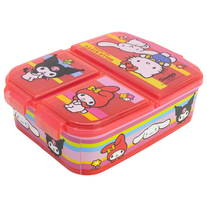 Stor Sandwichera Múltiple Hello Kitty And Friends / 300 ml con 3 Compartimentos/ Libre de BPA/ Fiambrera niños/Escuela/Guardería