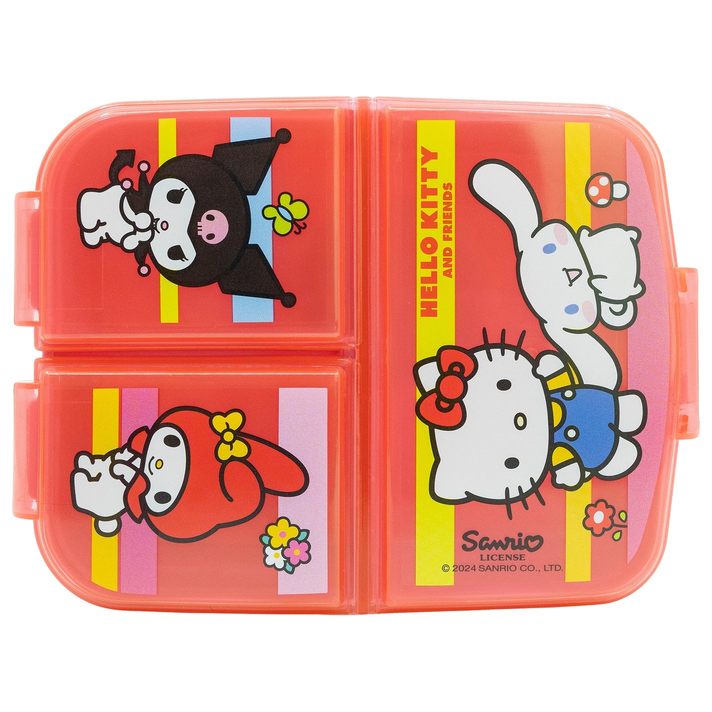 Stor Sandwichera Múltiple Hello Kitty And Friends / 300 ml con 3 Compartimentos/ Libre de BPA/ Fiambrera niños/Escuela/Guardería