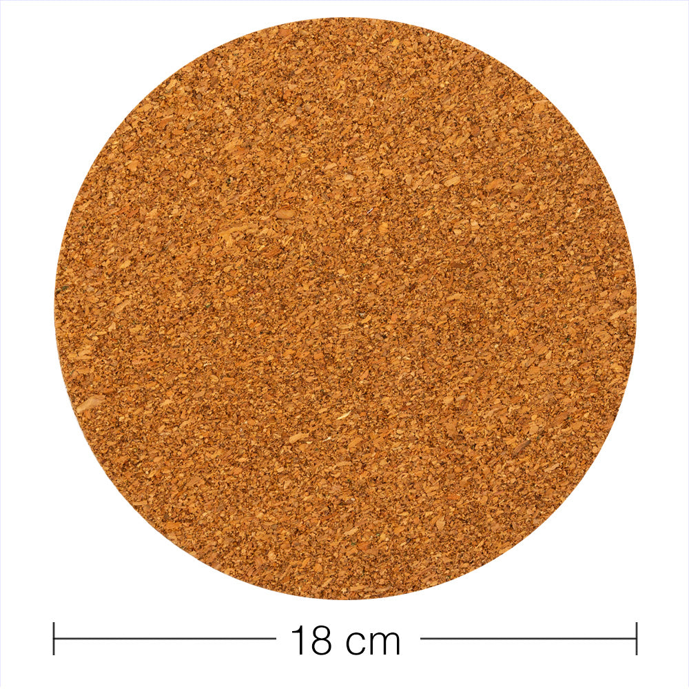 Set of 2 Round Cork Trivets Ø 18cm