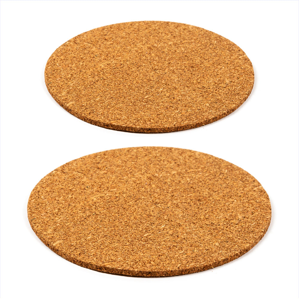 Set of 2 Round Cork Trivets Ø 18cm