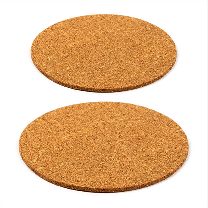 Set of 2 Round Cork Trivets Ø 18cm