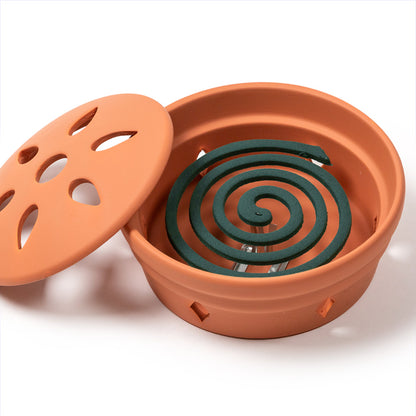 Porta Incienso Ceramica Ø16cm con 2 Incienso Espiral citronela