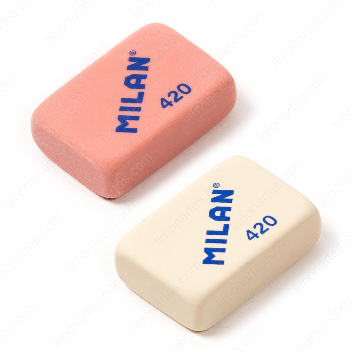 MILAN Blister of 2 erasers 420 (breadcrumbs)