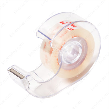 MP Transparent tape with dispenser/18mm x 30m/Suitable for schools and offices