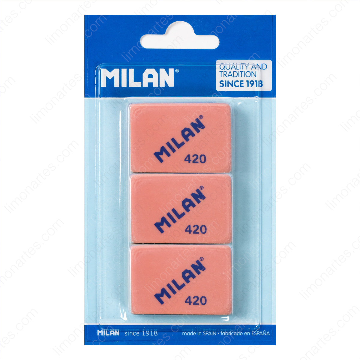 MILAN Blister de 3 gommes 420 (fil d'Ariane)