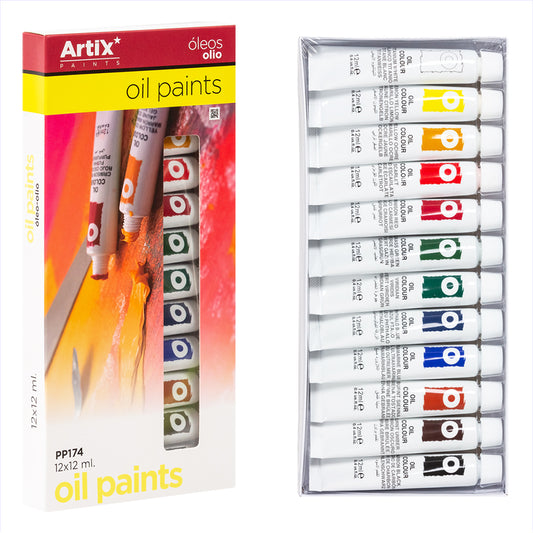 Artix-Set de Óleo para Artistas/ Pintura al óleo 12 ml x 12 colores