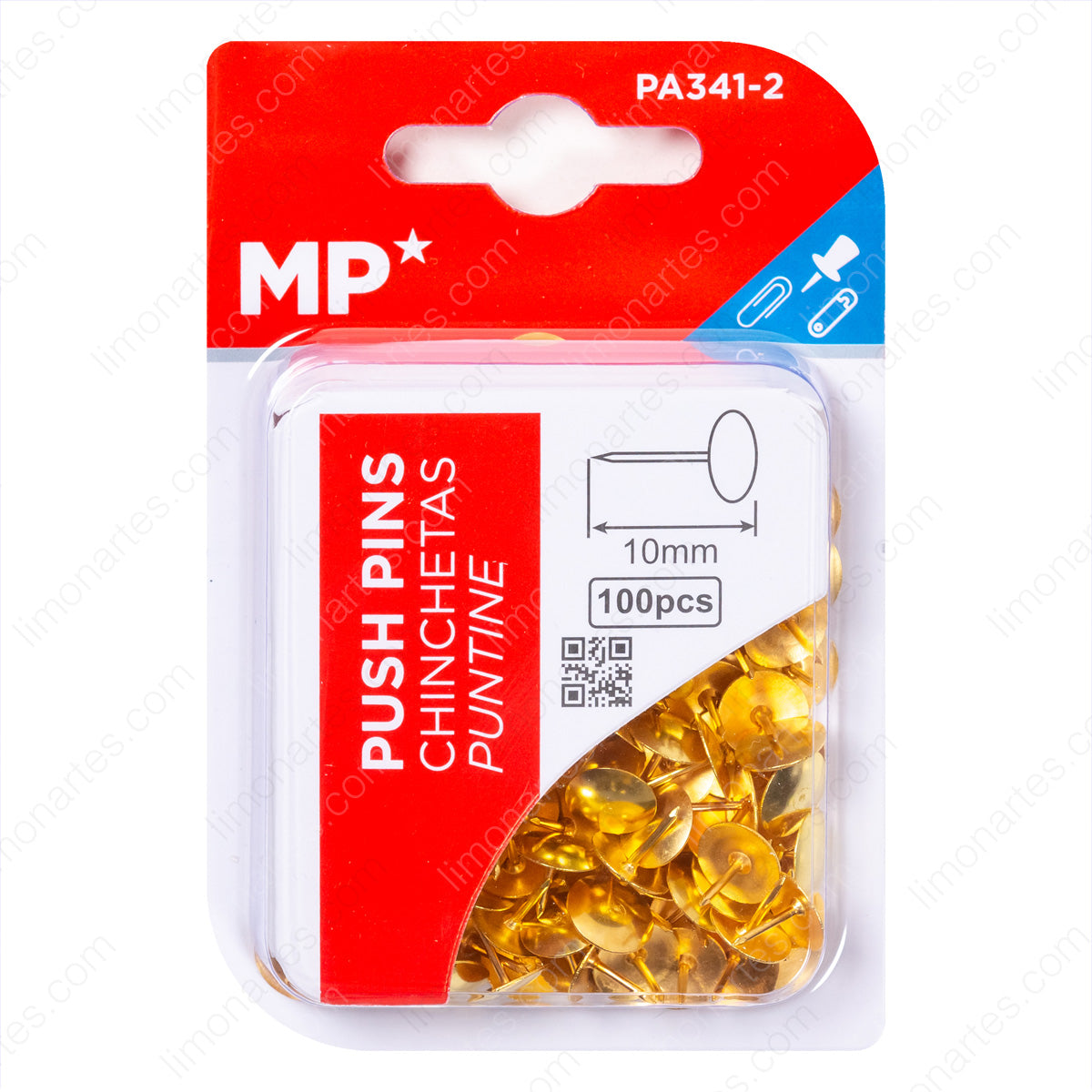 MP Golden Thumbtacks /10mm x 100pcs